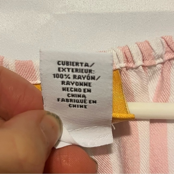 RUBY RD, Women’s, Pink/White Striped with Lace, Long Sleeve Blouse, Size Medium - Picture 14 of 14